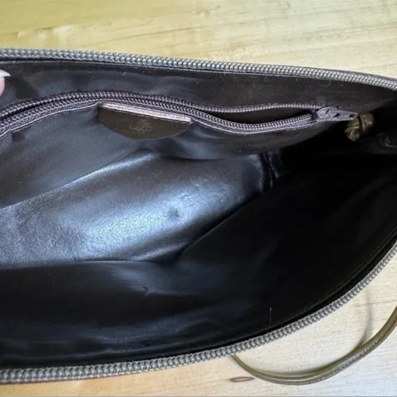 Vintage Mark Cross Brown Pebbled Italian Leather Zipper Rectangle Crossbody Bag - Picture 7 of 9